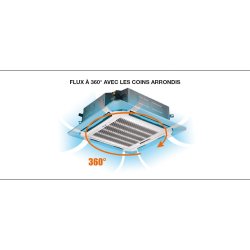 CCD - Climatiseur professionnel Airwell - Flux à 360° avec coins arrondis et pompe à condensats intégrée