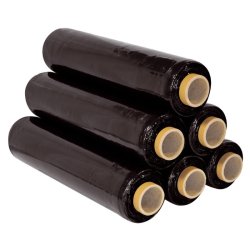Film etirable noir pour palettisation 300mx0.45m 17µ