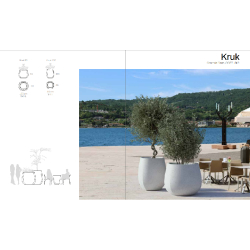 Jardinière en béton Kruk - Jardinière remarquable pour espaces publics et jardins