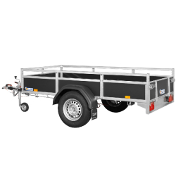 Remorque polyvalente - Saris WOOD CW 255 133 1350 1 - 1 essieu freiné - PTAC : 1350 Kg - 255 x 133 cm