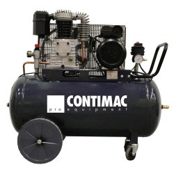 Compresseur alternatif lubrifié à l'huile - Contimac CM455/10/100W - 100L, 10 bar, moteur 3 HP - Fabrication CE