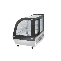 Vitrine bombée de comptoir - armoire réfrigérée en acier inoxydable, double vitre de sécurité, réfrigérant R290, référence ATOSA-WTY