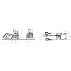 Mini-pelle 45V4 - moteur Kubota V2403-DI - 4,9 tonnes avec chenilles caoutchouc ou fer