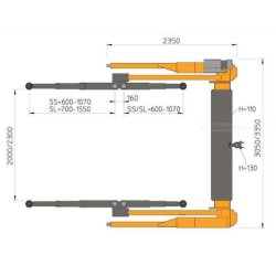 Pont élévateur mobile fhb (3t / sl / 2,3 m)