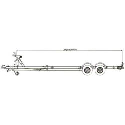 Porte voilier GALAXY G820/GS12V - PTAC : 1350Kg - 1 essieu - Référence G820V/GS12V