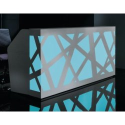 Banque d'accueil lumineuse Zig Zag version droite - MDD - 160