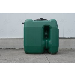 Cuve à eau de pluie rectangulaire aérienne - jumelable - 1000 litres - en PE durable et résistante aux UV