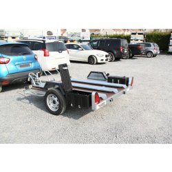 Remorque à 3 rails pour le transport de 3 motos, cross, sportive, de gamme petite et moyenne cylindrée - erde - ch751 pack 3 rails