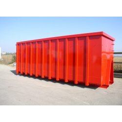 Benne à déchets très lourds - Matex - IPN 180, écartement 1060 mm, fond acier S235, porte arrière deux vantaux