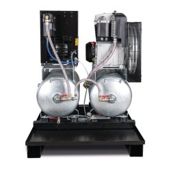 Compresseur Aircraft Airprofi DUO 703/2x75/13K - Stationnaire avec 2 cuves de 75L - Réf 2023186