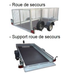 Remorque à châssis léger - PTC 500 kg pour parcs et jardins - ECIM - REV 300 avec plancher bois antidérapant et basculement assisté