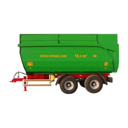 R 100 TAHK Benne agricole à tandem monocoque - ROMSAN - Capacité 10 000 kg