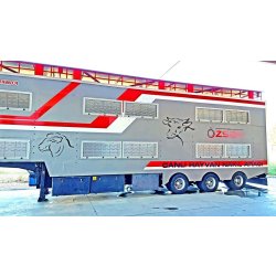 Camion bétaillère - Özsan - 15 500 kg - châssis résistant, climatisation, ventilateur et système auto hydraulique