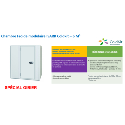 Chambre froide modulaire ISARK Coldkit - 3 m³ - Épaisseur 85 mm - Code article COLDK003