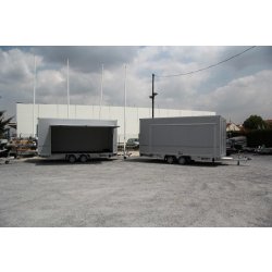 Remorque magasin - Humbaur 5210.500 - 2 essieux freinés, panneaux sandwich 45 mm, charge utile 1254 kg