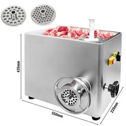 Hachoir à viande électrique professionnel 620 kg/h - 1100W  | Ggm