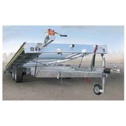 Remorque porte-voiture à roues dessous avec option roue de secours et support, PTC 2000 kg - ECIM - PV PRO 200