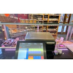 Caisse enregistreuse tactile avec balance et logiciel de caisse pour boucherie, charcuterie, fromagerie et primeur - TigraCash