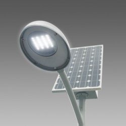Lampadaire urbain solaire Monza - LED - 24W - Aluminium moulé IP66 - Panneau monocristallin 90Wc