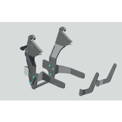 Chargeur frontal - lamborghini trattori - capacité de levage allant jusqu'à quatre mètres au nivelage hydraulique automatique ou mécanique et aux commandes mécaniques ou électrohydrauliques