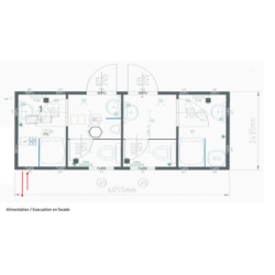 Bâtiment modulaire - Module 20 pieds - CTX 20 classic sanitaire