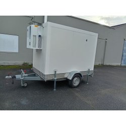 Remorque frigorifique surgelée simple essieu 1300kg - Arno 19 - Dimensions intérieures 2m30 x 1m20 x 1m67