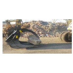 Godet grappin à griffes hydrauliques conçu pour la manutention et le déplacement de blocs