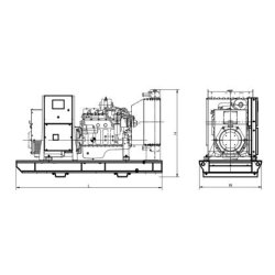 Groupe électrogène diesel APD33P (EU) - 400/230 V, 50 Hz, 3 phases - 33 kVA - Motorisation Perkins