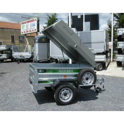 Remorque sans frein DAXARA 168 TE - Avec roue jockey, capot ABS, 1220L pour transport et bricolage