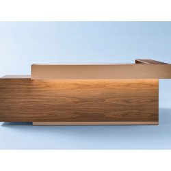 Banque d'accueil moderne éclairée - TOKI CUBE - design contemporain et élégant, modulable, avec éclairage LED optionnel