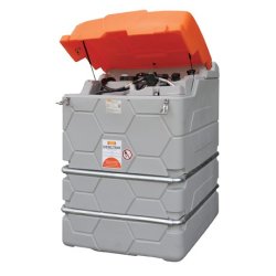 Cuve à carburants 1 500 litres - double paroi PE - pompe 230V 56 l/min - stockage intérieur et extérieur