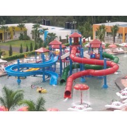 Structure de jeux aquatiques - ARWAPS6 - personnalisable avec toboggans jusqu'à 4,8 m