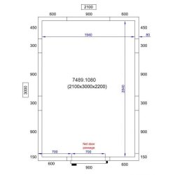 Chambre froide négative 2100X3000X2200 - 80mm Pro Line Combisteel