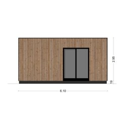 Studio de jardin - Boximby 22 m² (large) - Bois Douglas français, double exposition traversante, sans permis de construire