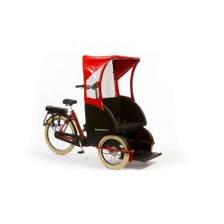 Rickshaw électrique - moteur pédalier SHIMANO E-BIKE SYSTEMS 418 Wh - PMR - Transport adulte handicapé