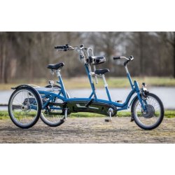 Tricycle kivo plus tandem familial avec cadre abaissé et roue libre