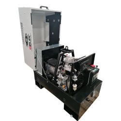 Groupe électrogène diesel mobile insonorisé 6 kVA monophasé - Yanmar, 12,4h d'autonomie, réservoir 21L
