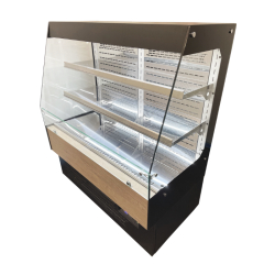 Vitrine réfrigérée semi-verticale TERRA - EUROVITRINE - 1m20 - 2 étagères + base - froid positif ventilé
