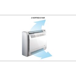 Xbd - climatiseur professionnel Airwell - double flux - console à deux sorties d'air - compatible monosplit et multisplit