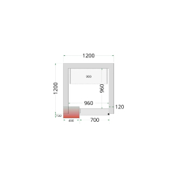 Chambre froide négative CRNF1212 Blanc 1200 x 1200 x 2200 mm TEFCOLD