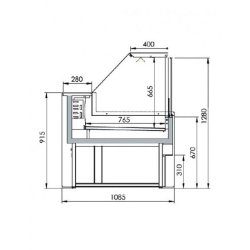 Vitrines statique sans réserve - VIVA 3000-S-SR