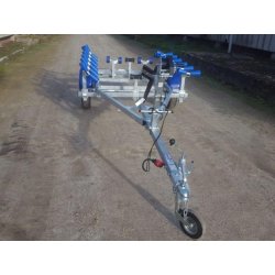 Remorque porte-bateau pneumatique multirouleaux - SW345 - PTAC : 500 kg - 1 essieu - Sun Way - Reference SW345Pn12