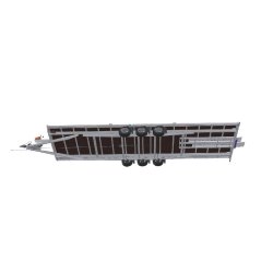 Remorque plateau roues dessous EDUARD - 856 x 220 cm - Triple essieu freinée avec rampes et treuil - Référence 8522-5-PMV-3563