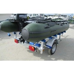 Porte-bateau pneumatique multirouleaux - SW225 - roue 10' - PTAC : 360Kg - 1 essieu - Sun Way