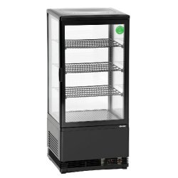 Mini vitrine réfrigérée 78 L, noire 700277G Bartscher