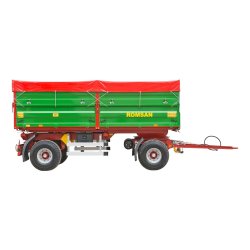 R 100 csga benne agricole à double essieu - romsan - capacité de 10000 kg