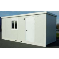 Bungalow de chantier SC30 - monobloc en métal - panneaux sandwich isolés - dimensions 2.94 x 2.5 x 2.7 m
