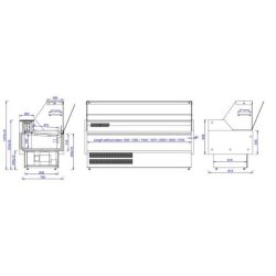 Vitrine réfrigérée Oscar 2.5m - COMBISTEEL-7479.0121, 1.1 m² zone de démonstration, 230 V, refroidissement statique