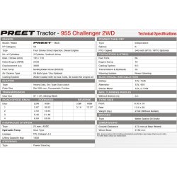 955 tracteur agricole - preet - 50 2rm tracteur hp
