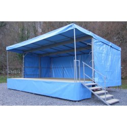 Scène mobile en aluminium 40m² - PROMO-SCENE alu - podium roulant tractable